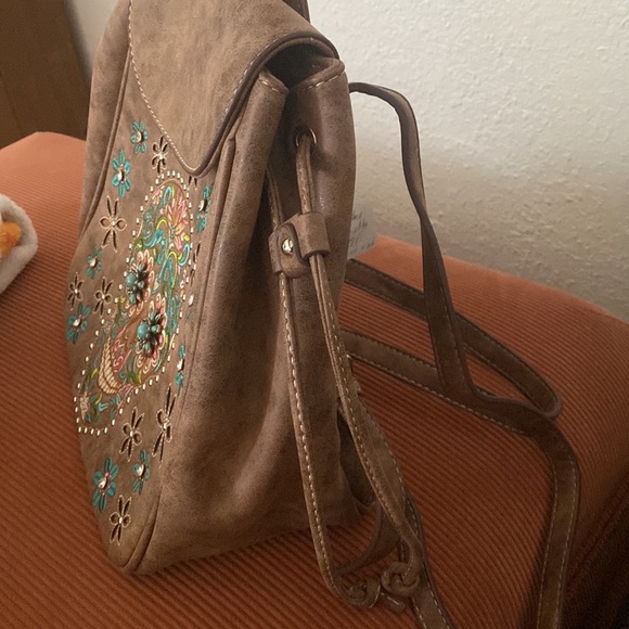 Brand new all suede leather day of the dead bag - Picture 4 of 10